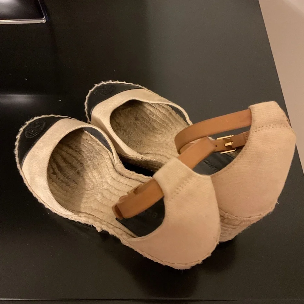 Tory Burch Color Block Wedge Espadrille Sandals